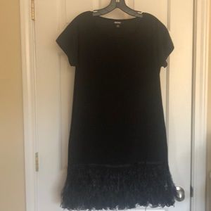 DKNY black party dress with cool ruffle detail